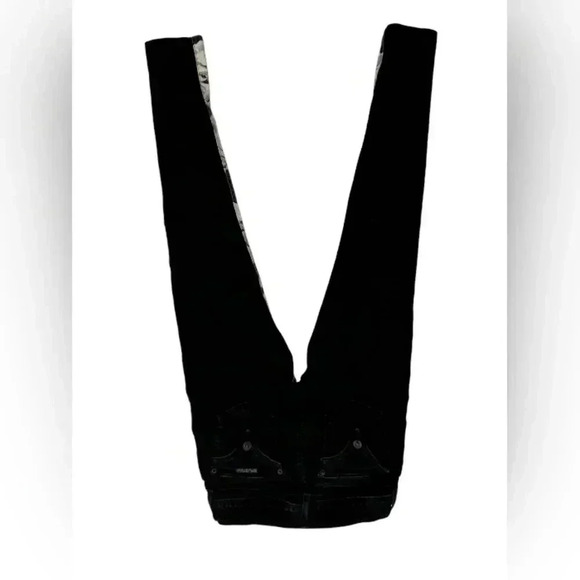 Hudson Jeans Collin Vice Versa Skinny Size 27 Black Floral - Picture 7 of 12